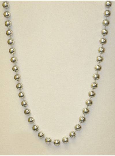 48" 12mm Round Metallic Silver