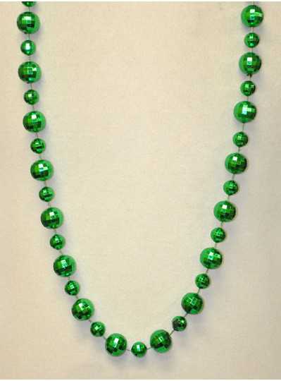 48" 20mm & 14mm Globe Metallic Green Bead