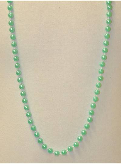 48" 10mm Misty Green Pearl Beads