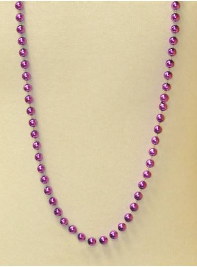 48" 10mm Purple Metallic Beads