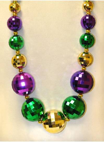 Mardi Gras Globe Purple, Green & Gold Beads