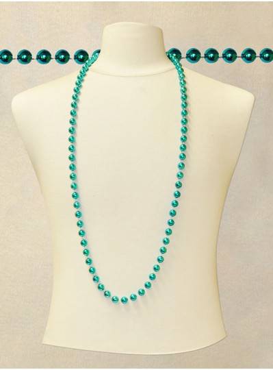 48" 12mm Round Metallic Turquoise