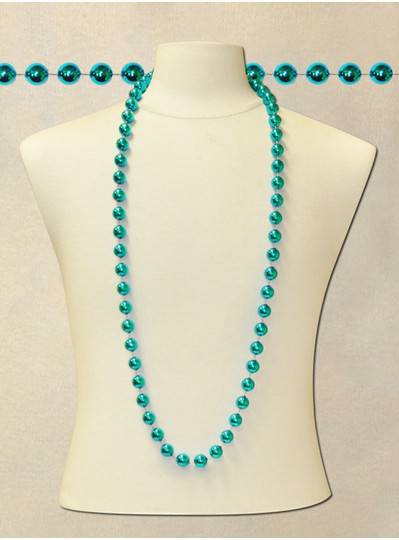 48" 16mm Round Metallic Turquoise