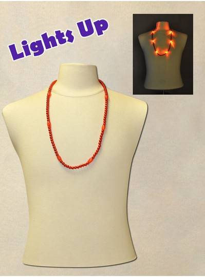 33" Red Blinky Bead with 6  Flashing Lights