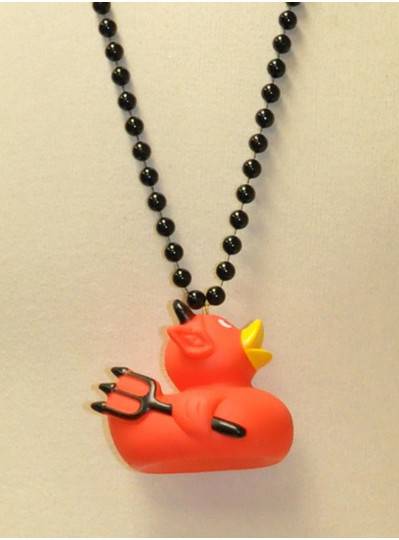 33" 10MM Black Devil Duck Halloween Beads