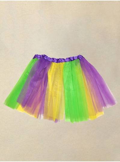 Purple, Green and Gold TuTu Large/X-Large Size 34" - 56" waist and 14" long