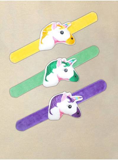 Unicorn Slap Bracelets 3 Assorted Colors