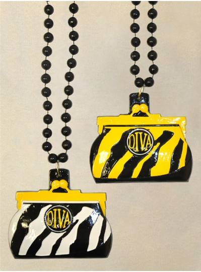 36" 10MM Zebra Print Black, Yellow and White Purse