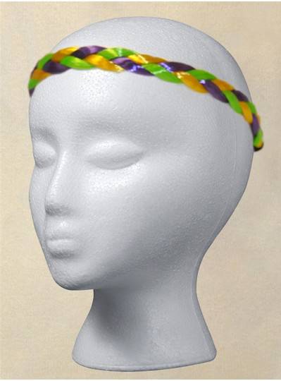Fun Accessories - Purple, Green and Gold Braided Headband