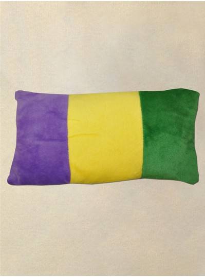 Plush Pillow Mardi Gras Purple, Green and Gold
