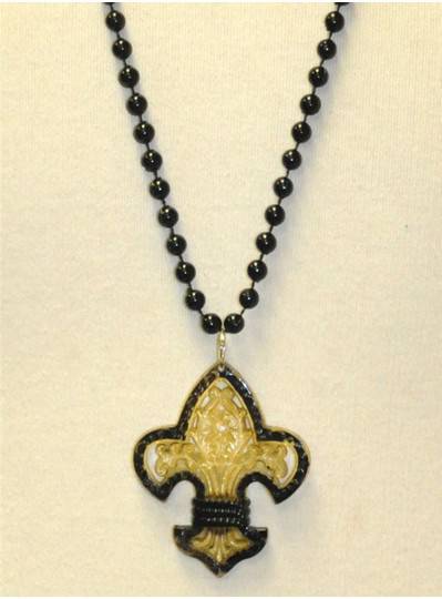 33" Black & Gold  Fleur De Lis with Black Trim