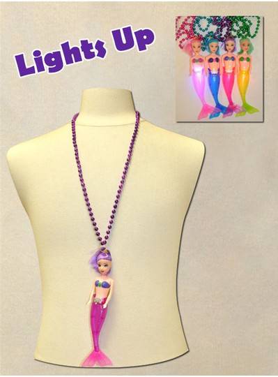 33" 7MM Assorted Lightup Mermaids with Matching Metallic Beads