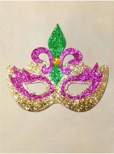 Purple, Green & Gold Crown Mask