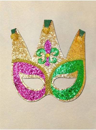 Purple, Green & Gold Jester Mask