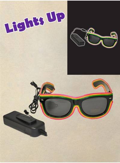 Purple, Green & Gold LED Sunglasses