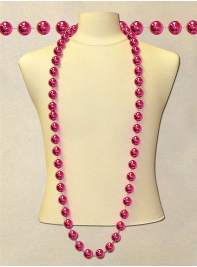 60" Inch 22mm Hot Pink Bead