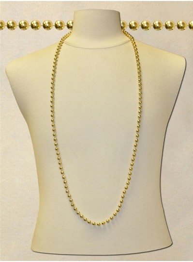 48" Inch 8mm Gold Metallic Beads 