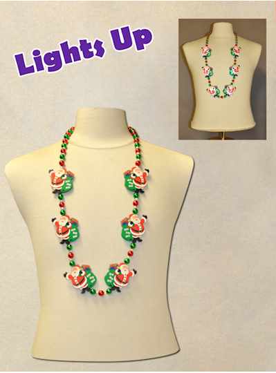 PVC LED Christmas Beads Happy Santa 