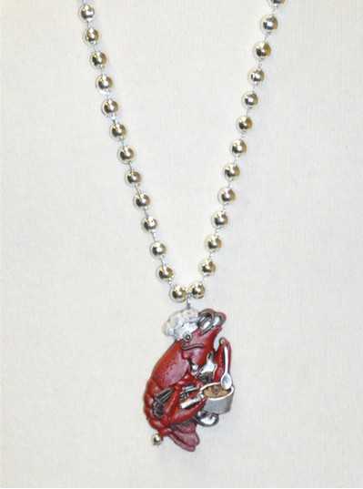 Creatures & Critters Cooking Crawfish with Silver Metallic Bead