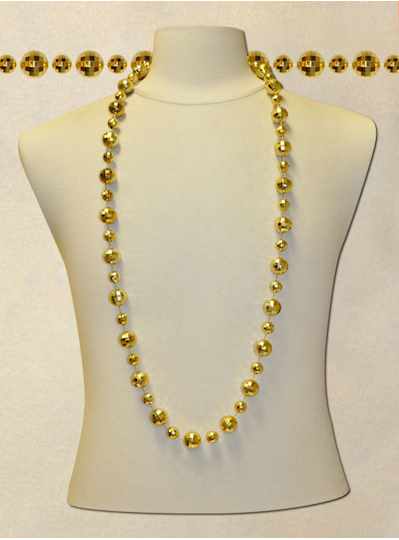 48" 20/14mm Globe Gold Beads - DOZEN - 12 Necklace