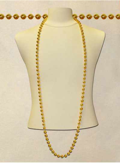 48" 18mm Round Metallic Gold - DOZEN- 12 Necklaces