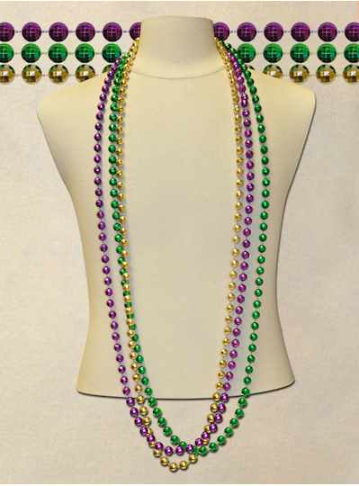 33" 7mm Globe Metallic Purple, Green and Gold - GR