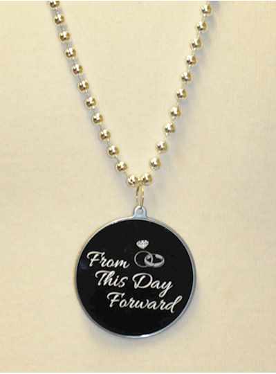 "From This Day Forward " Decal Bead  in Silver