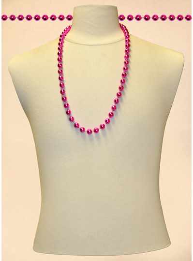 33" 12mm Round Metallic Pink Beads - CASE - 2 DOZE