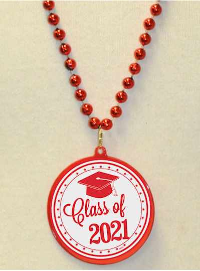 2021 Graduation Beads Graduation Decals in Red