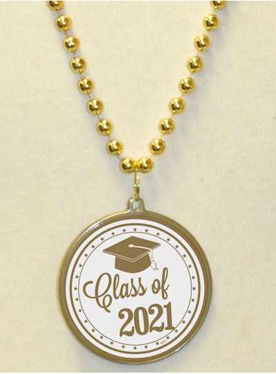 2021 Graduation Beads Graduation Decals in Gold