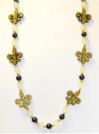 Handstrung Beads Pearls with Black & Gold - Copy