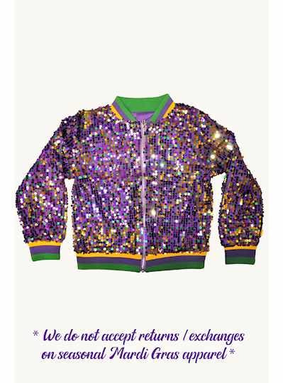 Mardi Gras Sparkle Jacket 7/8