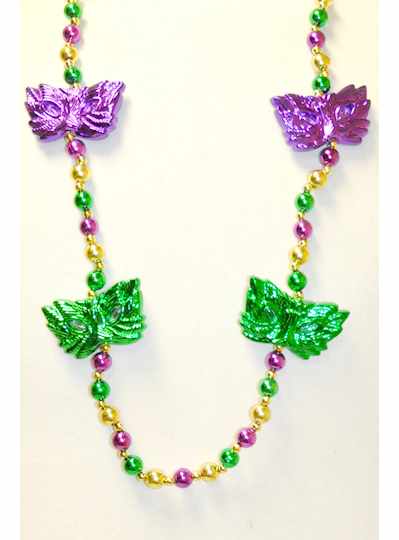 Mardi Gras Themeds Masks and Metallic Beads - Copy