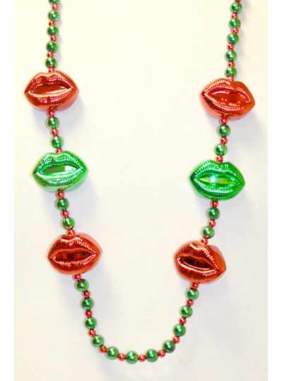 42" Red and  Green Lips & Pearls - Copy