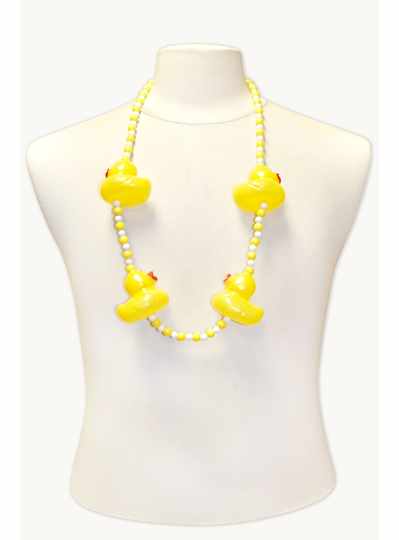 Yellow Ducks on Yellow and White Beads