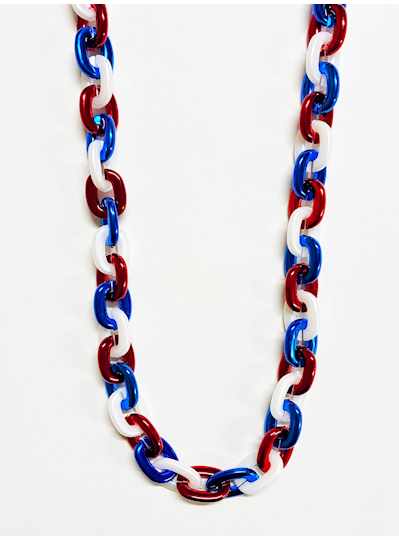 42" Chain Single Red, White & Blue