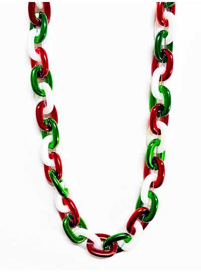 42" Chain Single Red, White & Green