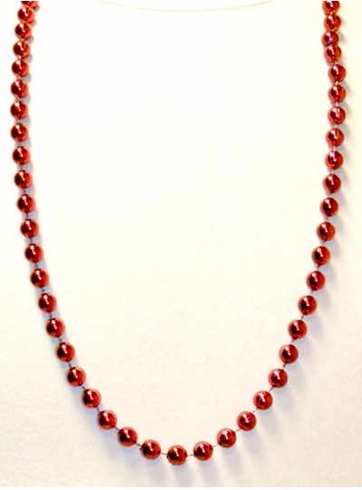 36" 10mm Round Metallic Burgundy - CASE - 20 DOZEN