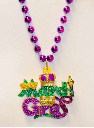 Purple Mardi Gras With Crown Purple, Green And Gol