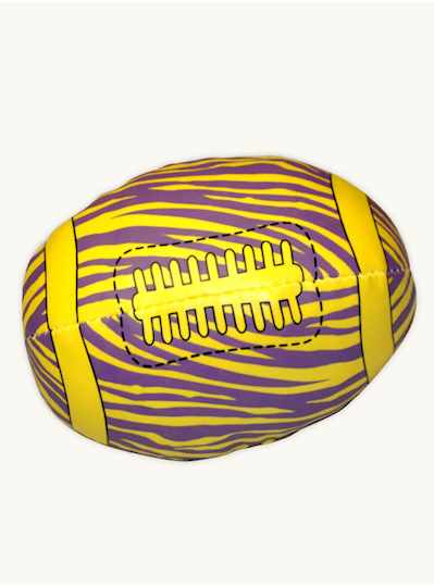 Plush Toys 6" Vinyl Football W/Purple Yellow Strip
