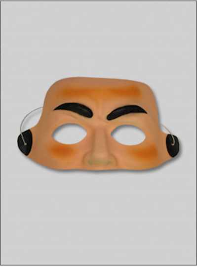 Mardi Gras Masks - 1/3 FLESH FACE MASK PVC PLASTIC