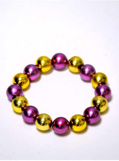 12MM Purple and Gold Metallic Bracelet