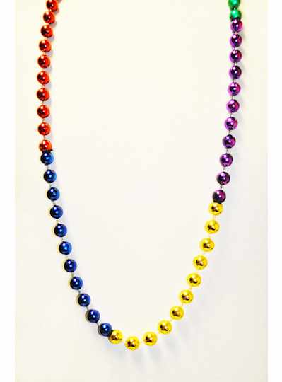 42" 12MM Metallic Rainbow Section Beads