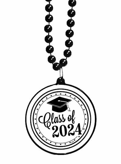 2024 Graduation Beads Graduation Decals in Black