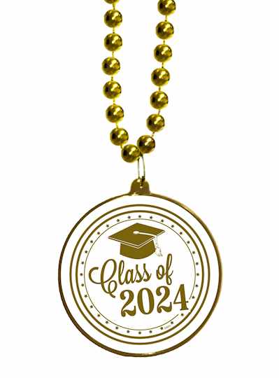 2024 Graduation Beads Graduation Decals in Gold