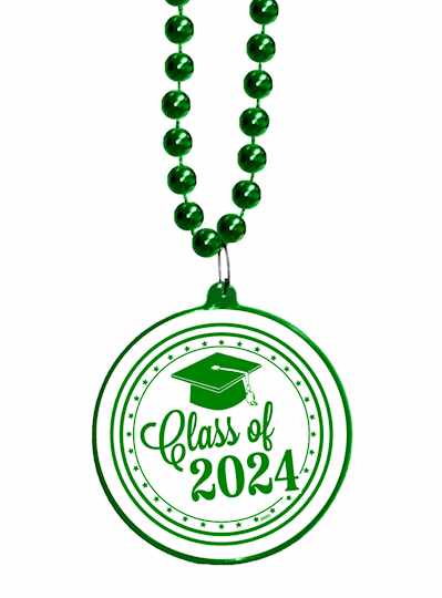 2024 Graduation Beads Graduation Decals in Green