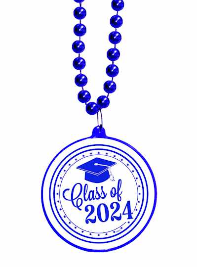 2024 Graduation Beads Graduation Decals in Royal B