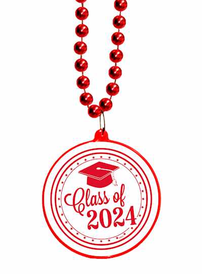 2024 Graduation Beads Graduation Decals in Red