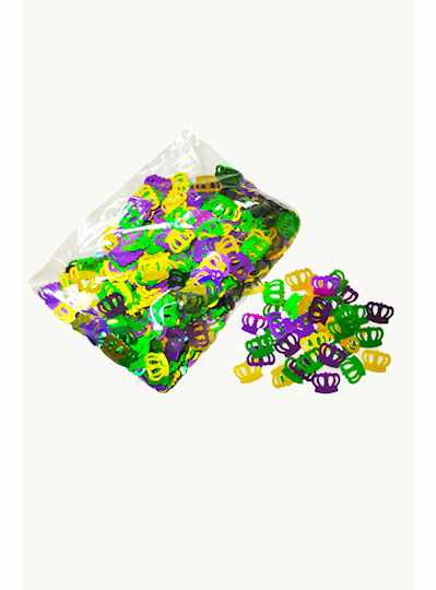 Purple, Green and Gold Crown Confetti -2 OZ