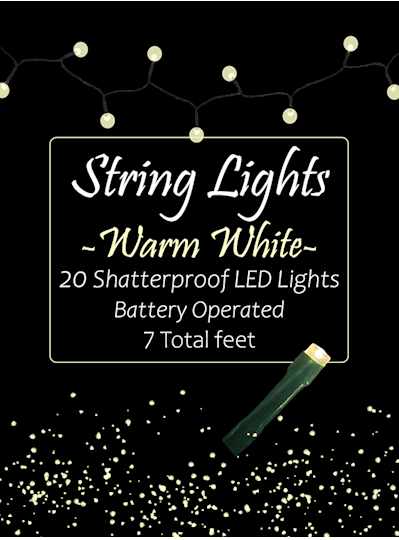 7 20 Light W/On-Off Switch Battery Op. Warm White 